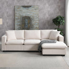 Modern Cotton Linen L-Shaped Combination Sofa ,Beige