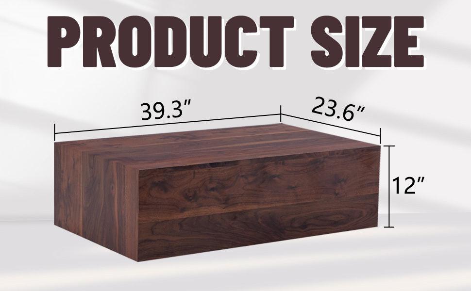 Walnut MDF Coffee Table - 39.3x23.6x12 Inch Design.