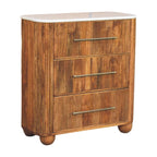 Solid Wood Marble Chest for Bedroom.