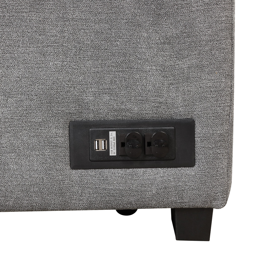 84.75 Sleeper Sofa Bed,2 in 1 Pull Out sofa bed L Shape Couch with Storage Ottoman for Living Room,Bedroom Couch and Small Apartment, Gray