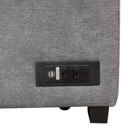 84.75 Sleeper Sofa Bed,2 in 1 Pull Out sofa bed L Shape Couch with Storage Ottoman for Living Room,Bedroom Couch and Small Apartment, Gray