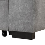 84.75 Sleeper Sofa Bed,2 in 1 Pull Out sofa bed L Shape Couch with Storage Ottoman for Living Room,Bedroom Couch and Small Apartment, Gray