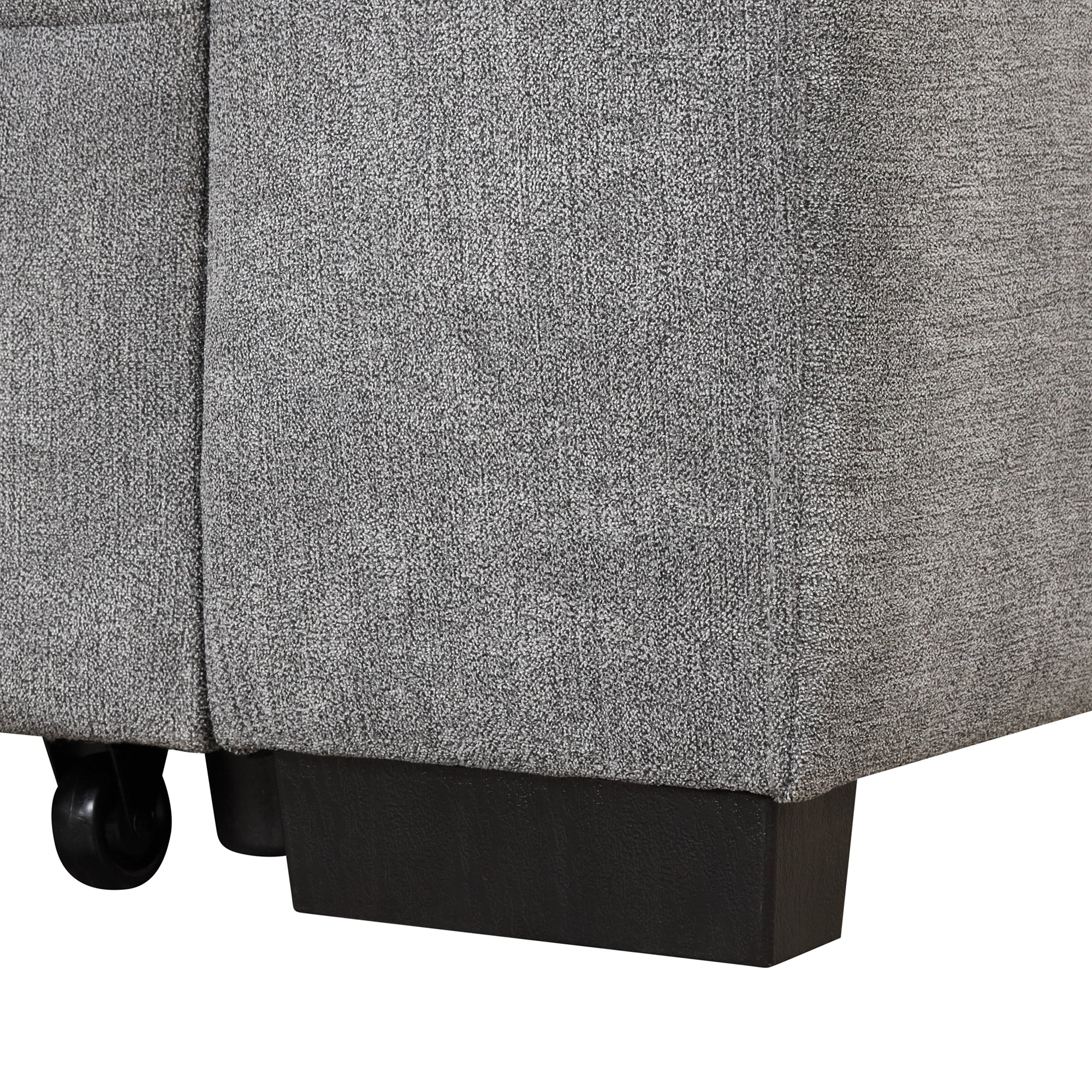 84.75 Sleeper Sofa Bed,2 in 1 Pull Out sofa bed L Shape Couch with Storage Ottoman for Living Room,Bedroom Couch and Small Apartment, Gray