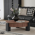 Round Coffee Table with Hidden Storage for Small Spaces.