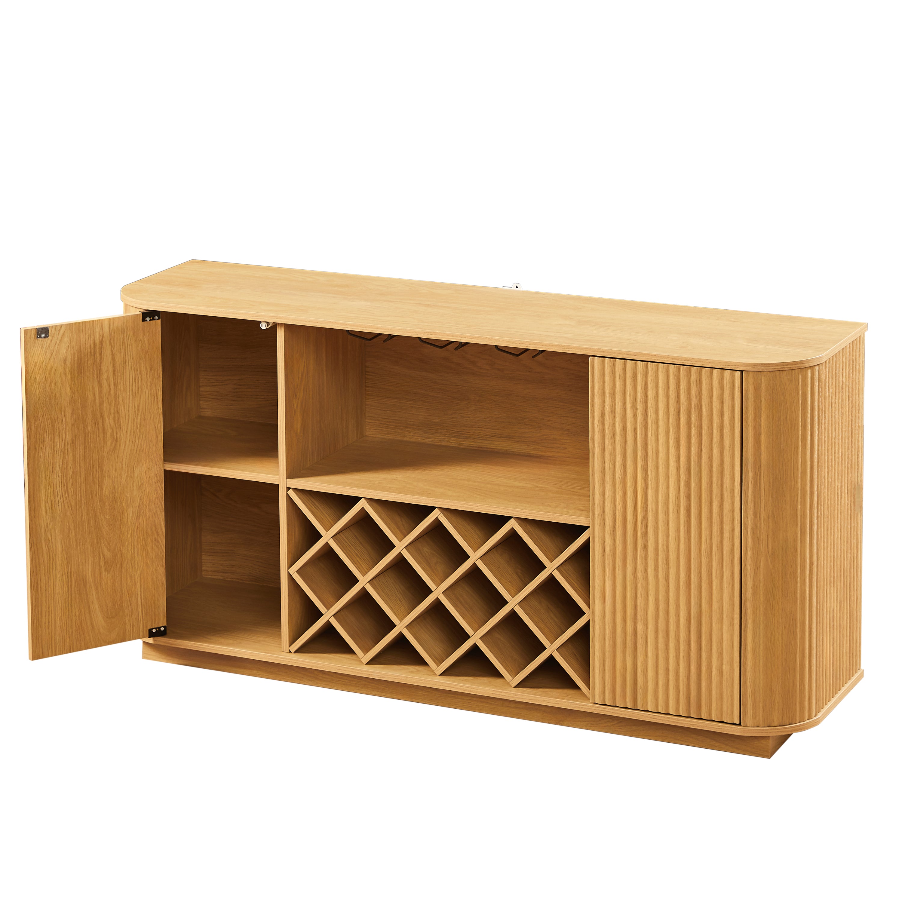 Modern Sideboard with Wine Storage and Glassware Holder