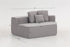 Modern Minimalist Teddy Fabric Single Sofa Chair, Plush Upholstered Seating with Three Supportive Back Cushions for Stylish Living Rooms and Cozy Interiors-33017-R.