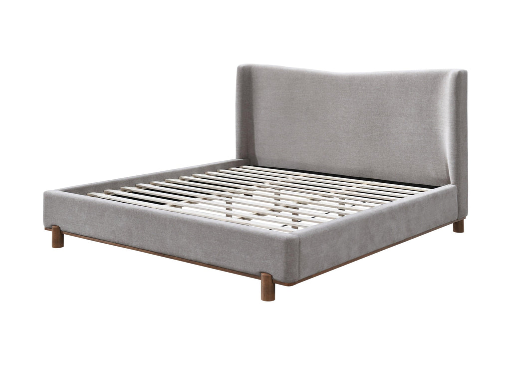 Melbourne Gray Chenille Eastern King Bed Frame.