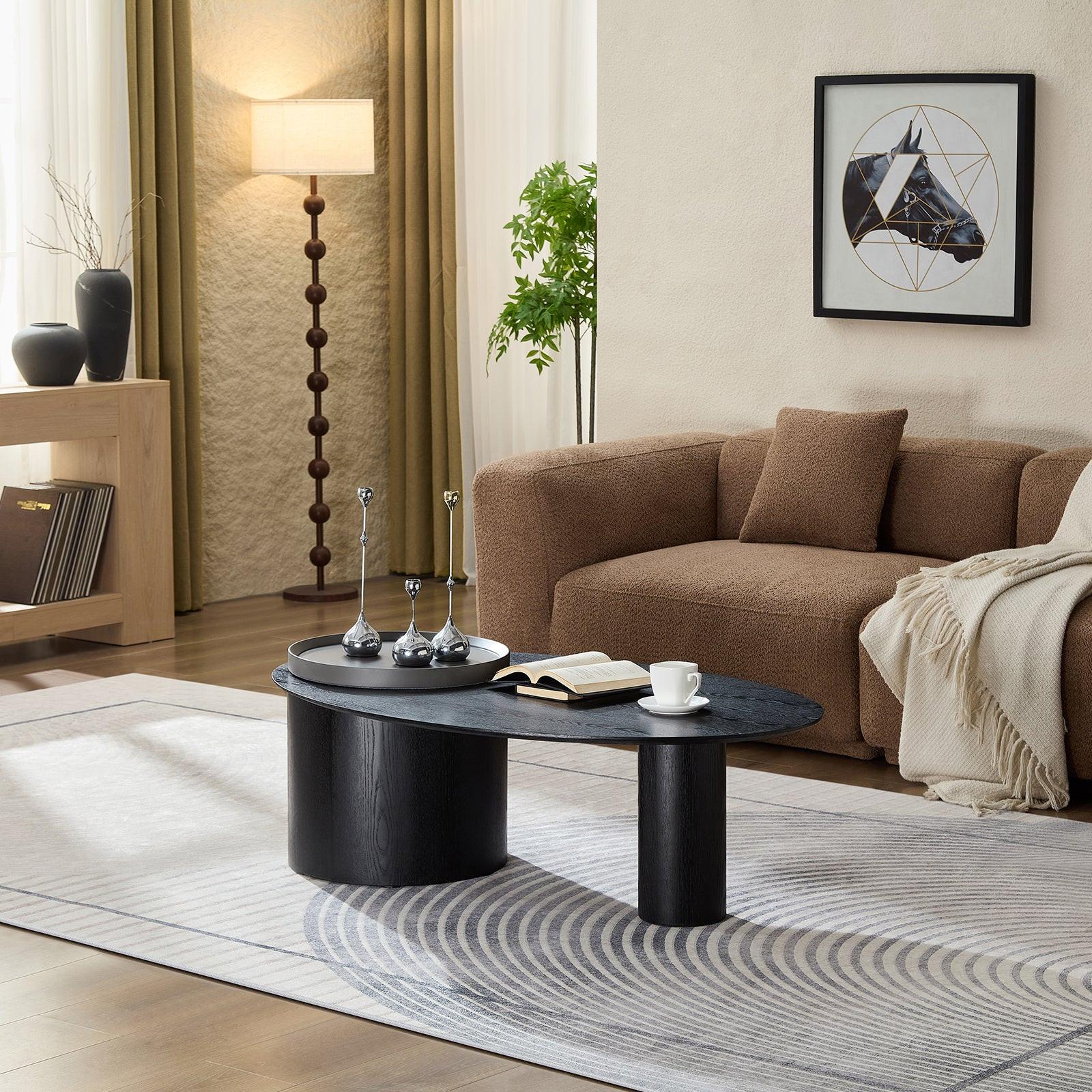 Modern Oval Luxury Coffee Table - Elegant Living Room Centerpiece.