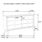 Modern White Dresser with Angled Legs in Solid Wood.