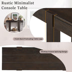 Rustic Console Table with Power Outlet and Hidden Drawer.