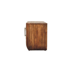 Solid Wood Media Console - Artisan Furniture with Shelves.