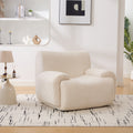42-Inch Wide Modern Beige Chenille Oversized Accent Chair
