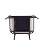Versailles Cane Wood Accent Armchair in Cream.