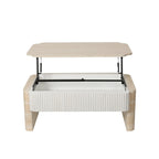 Lift Top Coffee Table with Hidden Storage for Small Spaces.