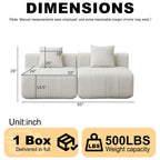 Chenille Sectional Sofa with Pillows for Living Room.