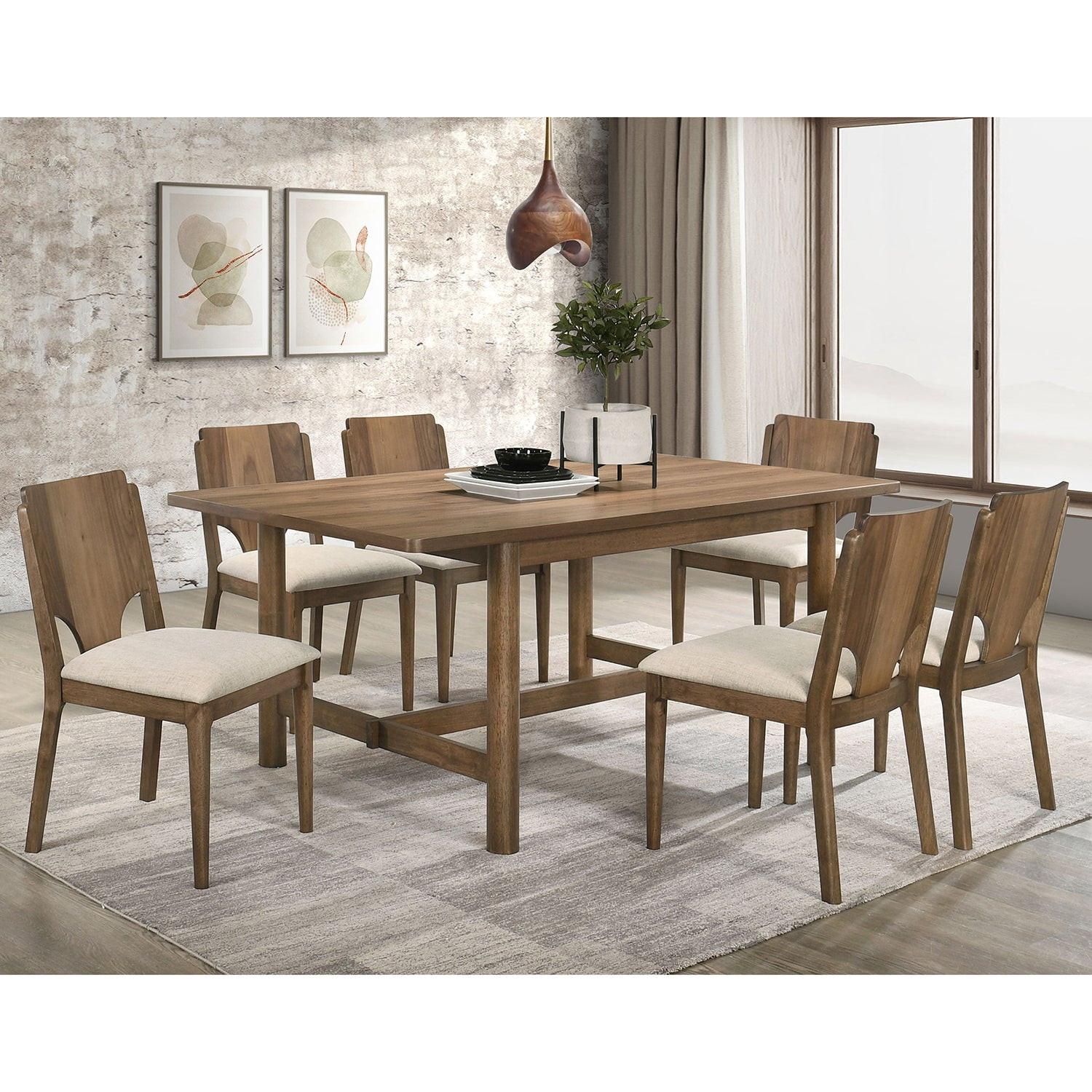 Graham Walnut Dining Table Set for Six.
