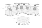 Modular Sectional Sofa Set with USB - Contemporary Black Design.