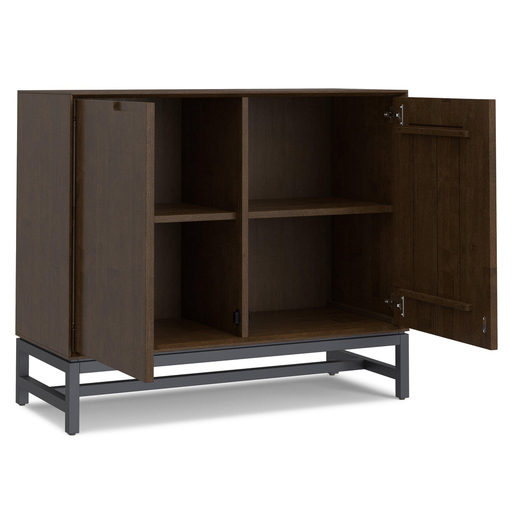 Walnut Brown Sideboard Cabinet - 2 Door Buffet for Storage.