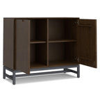Walnut Brown Sideboard Cabinet - 2 Door Buffet for Storage.