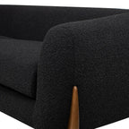 Alpine Sherpa Sofa in Black Boucle - 90.5 Inch.