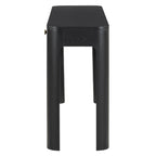 TREXM Rustic Console Table with Storage and Curved Corners.