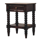 Solid Wood Vienna 1-Drawer Nightstand with Storage.