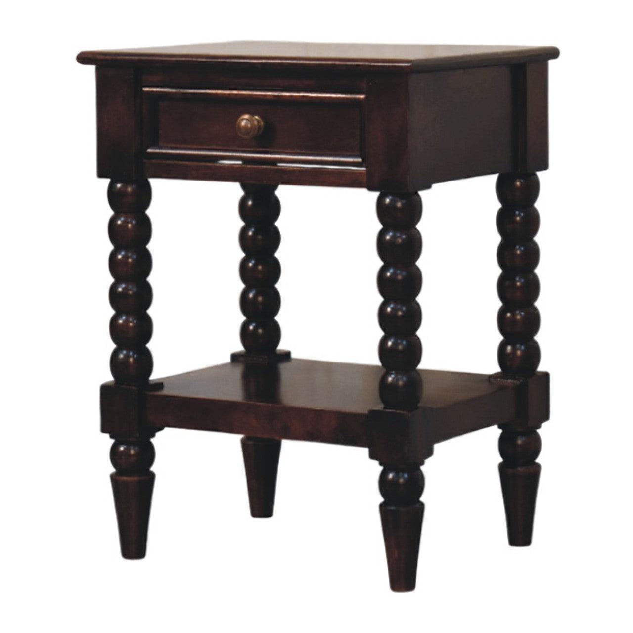 Solid Wood Vienna 1-Drawer Nightstand with Storage.