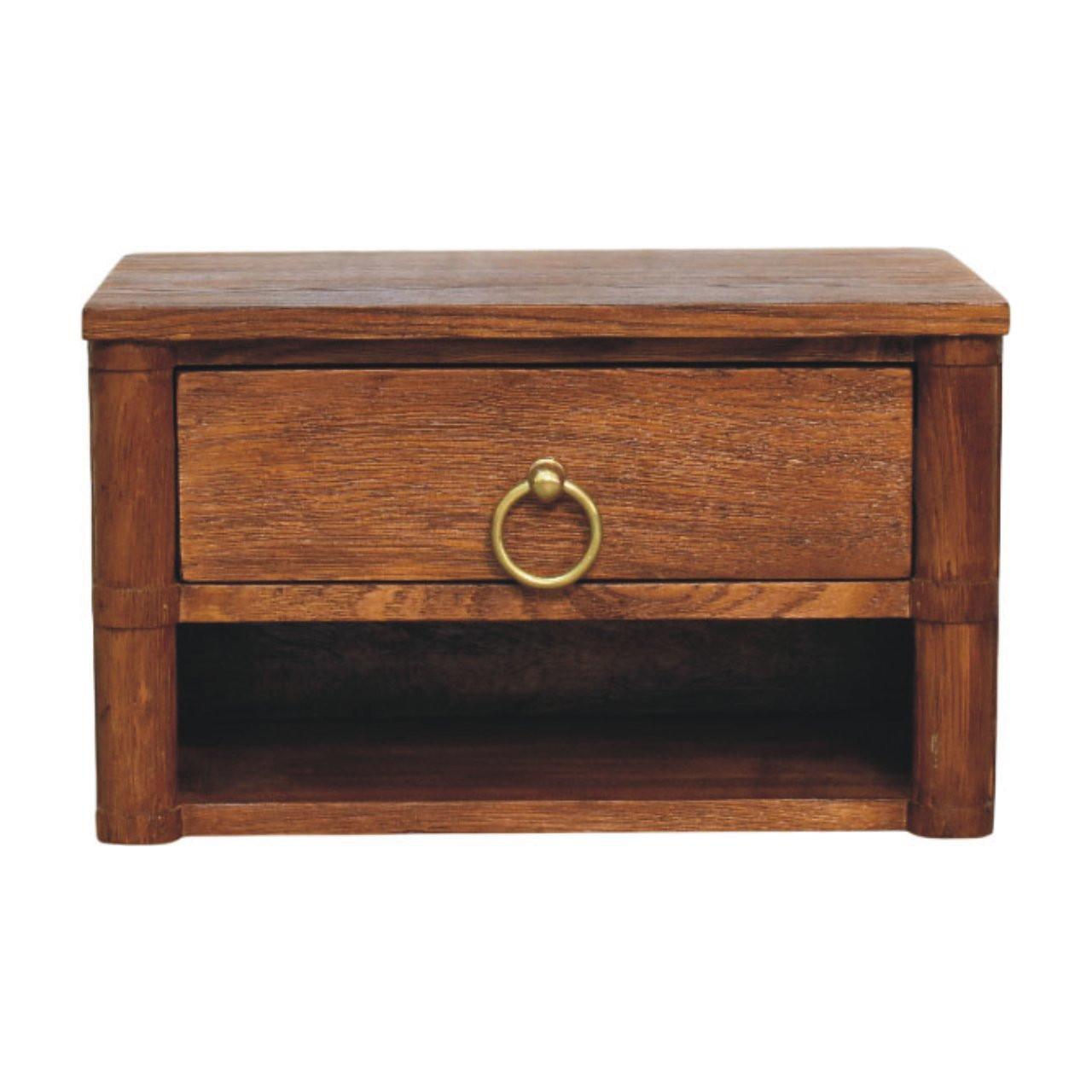 Artisan Furniture Solid Wood Wall Nightstand.