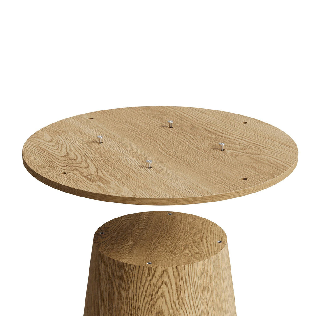 43 Inch Round MDF Dining Table for Modern Spaces.