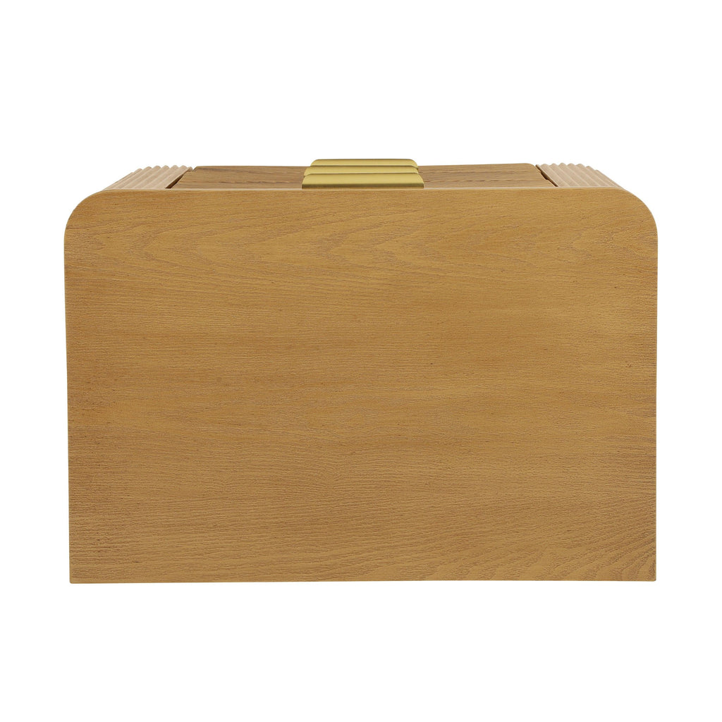 Mid-Century Three Drawer Nightstand for Bedroom and Living Room.