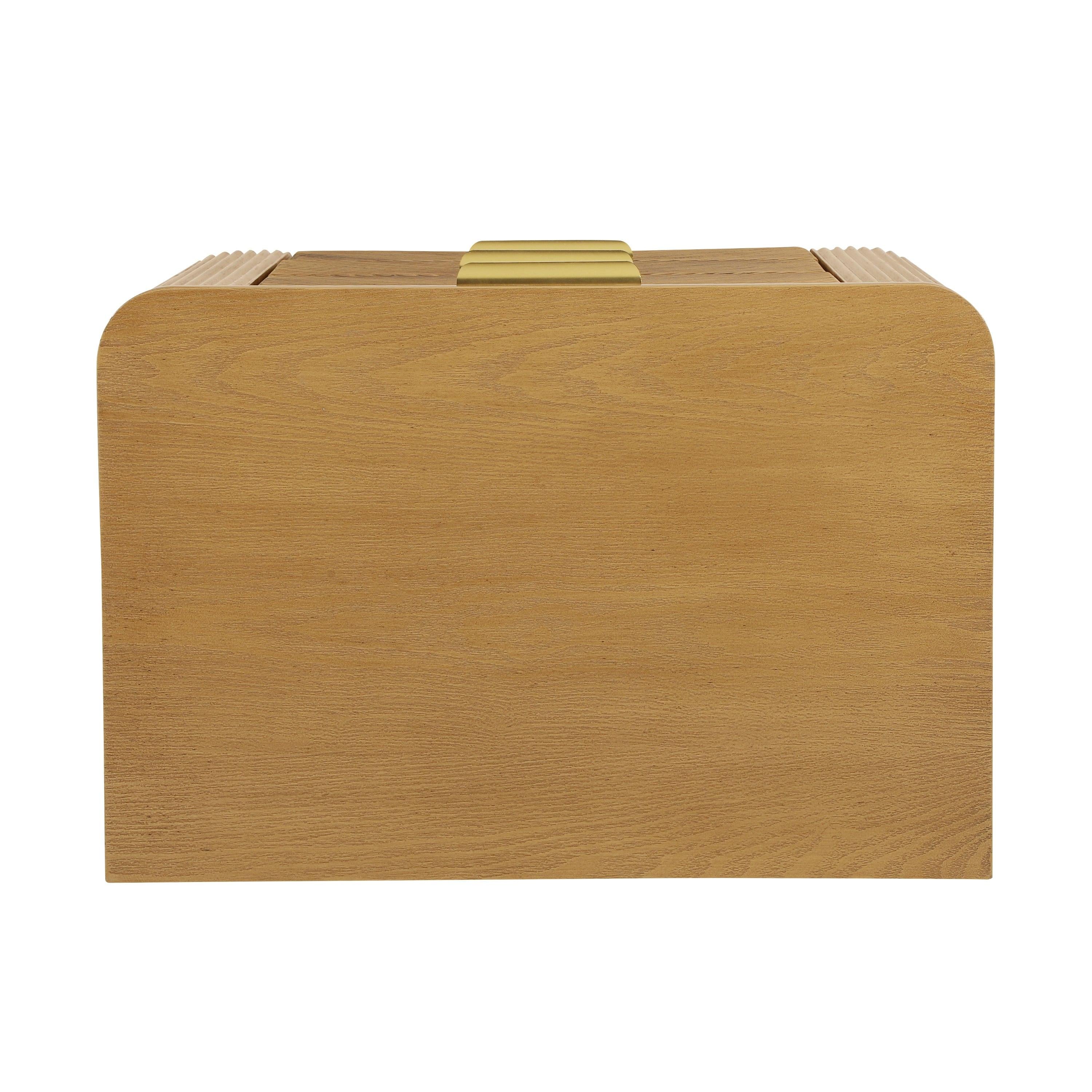Mid-Century Three Drawer Nightstand for Bedroom and Living Room.