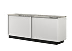 Matilda 63' White Marble Console Table.