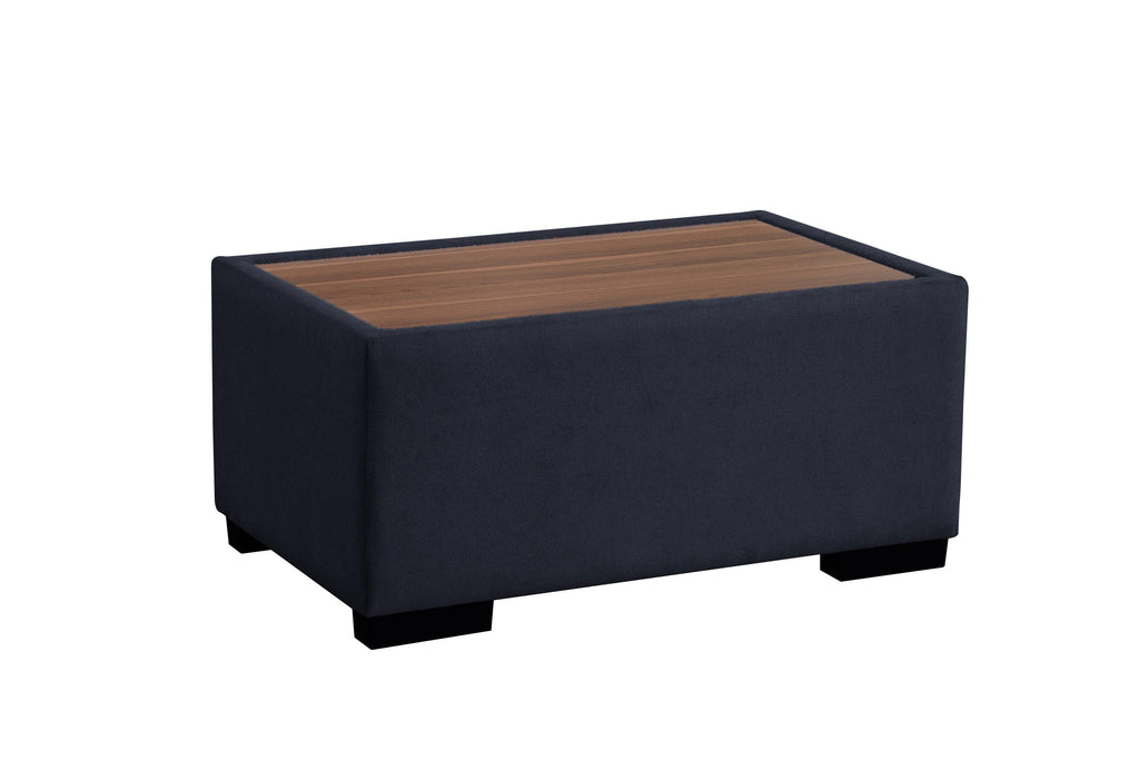 Dark Gray Sectional Sofa with Ottoman.