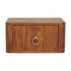 Solid Wood Aurelia Wall Bedside Table for Bedroom.