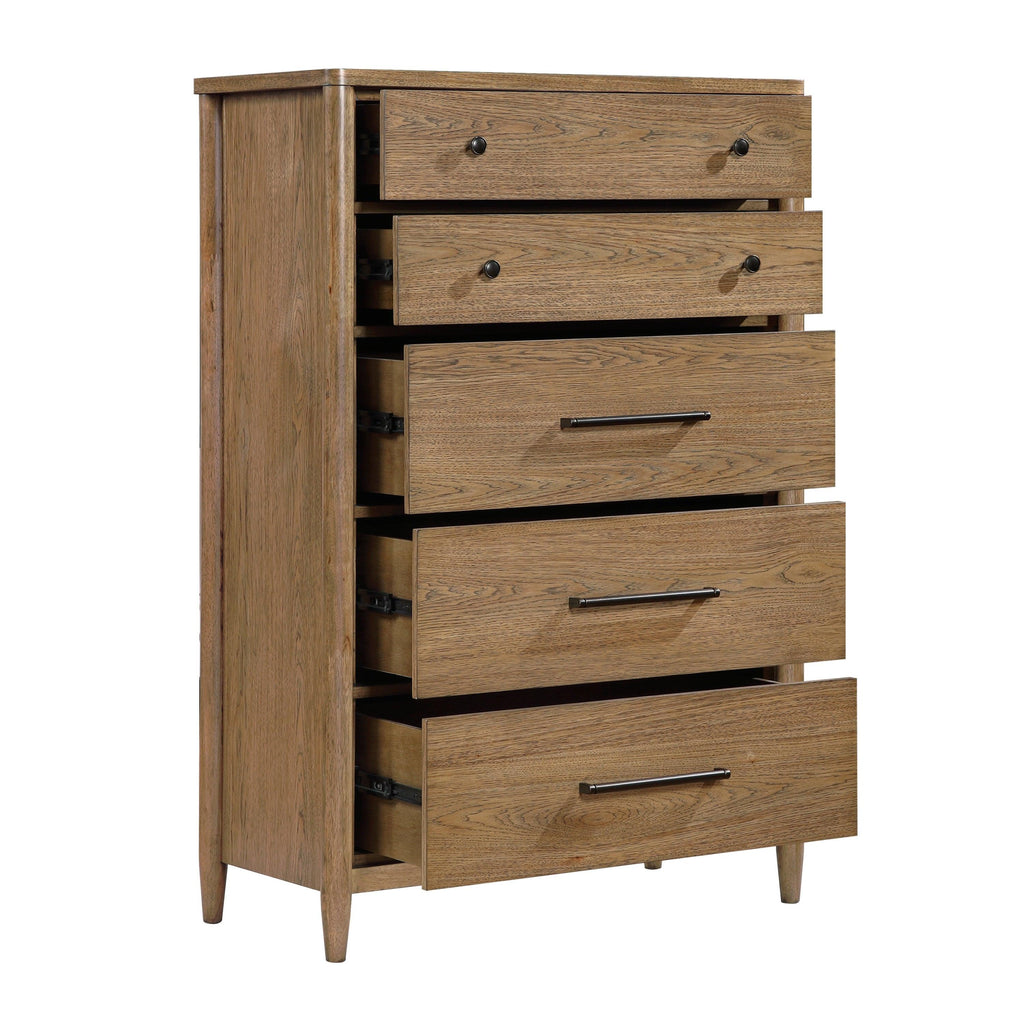 5-Drawer Chest Vertical Storage for Bedroom Organization.