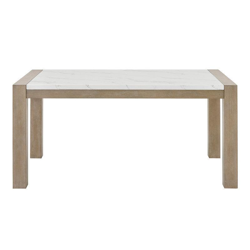 Louisa 6-Piece Faux Marble Dining Set with Bench.