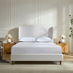 Minimalist Upholstered Queen Bed with 54' Headboard.