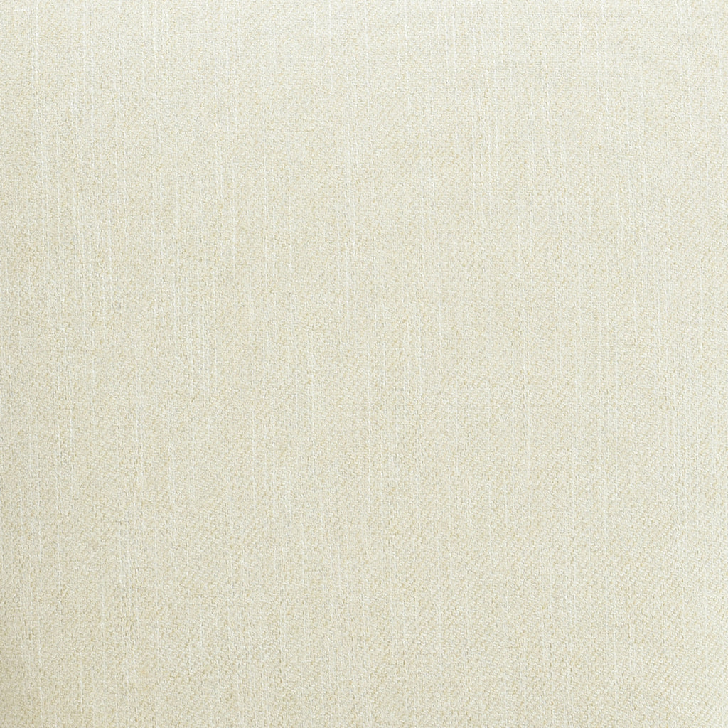 Fabric texture close-up of the beige upholstery used on the contemporary dining chairs, showcasing its soft woven finish.