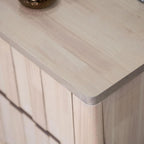 Mid-Century Modern Nightstand with Hidden Handles.