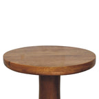 Solid Wood Curved Base Side Table for Modern Living.