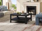 Farmhouse Coffee Table with Soft Rounded Profile.
