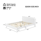 Pine Solid Wood Queen Size Bed - Durable & Elegant.