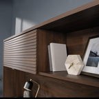 Modern Hutch with Hidden Storage for Home Office.