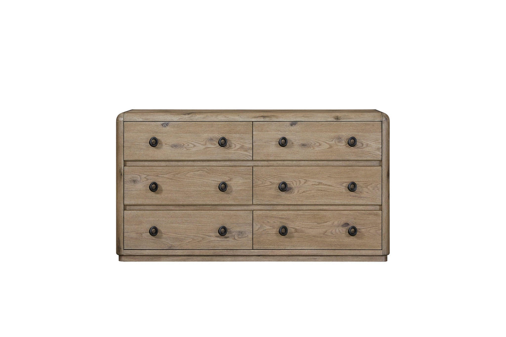English Knotty Oak Dresser with Cedar-Lined Drawers.