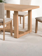 Transitional 5pc Dining Set with Natural Finish.