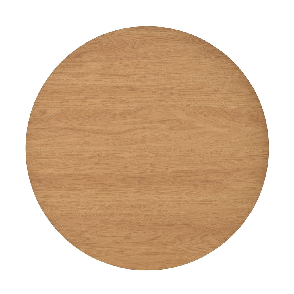 [Assembly Video]Mid-Century Coffee Table Set with Sliding Tambour Door, Round Fluted End Table With Storage, Golden Handle Tall & Low Side Table with Wooden Finish for Living Room, Set of Two ,Natural.
