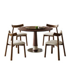 47 Inch Solid Wood Dining Table Set with 4 Chairs.
