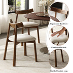 47 Inch Solid Wood Dining Table Set with 4 Chairs.