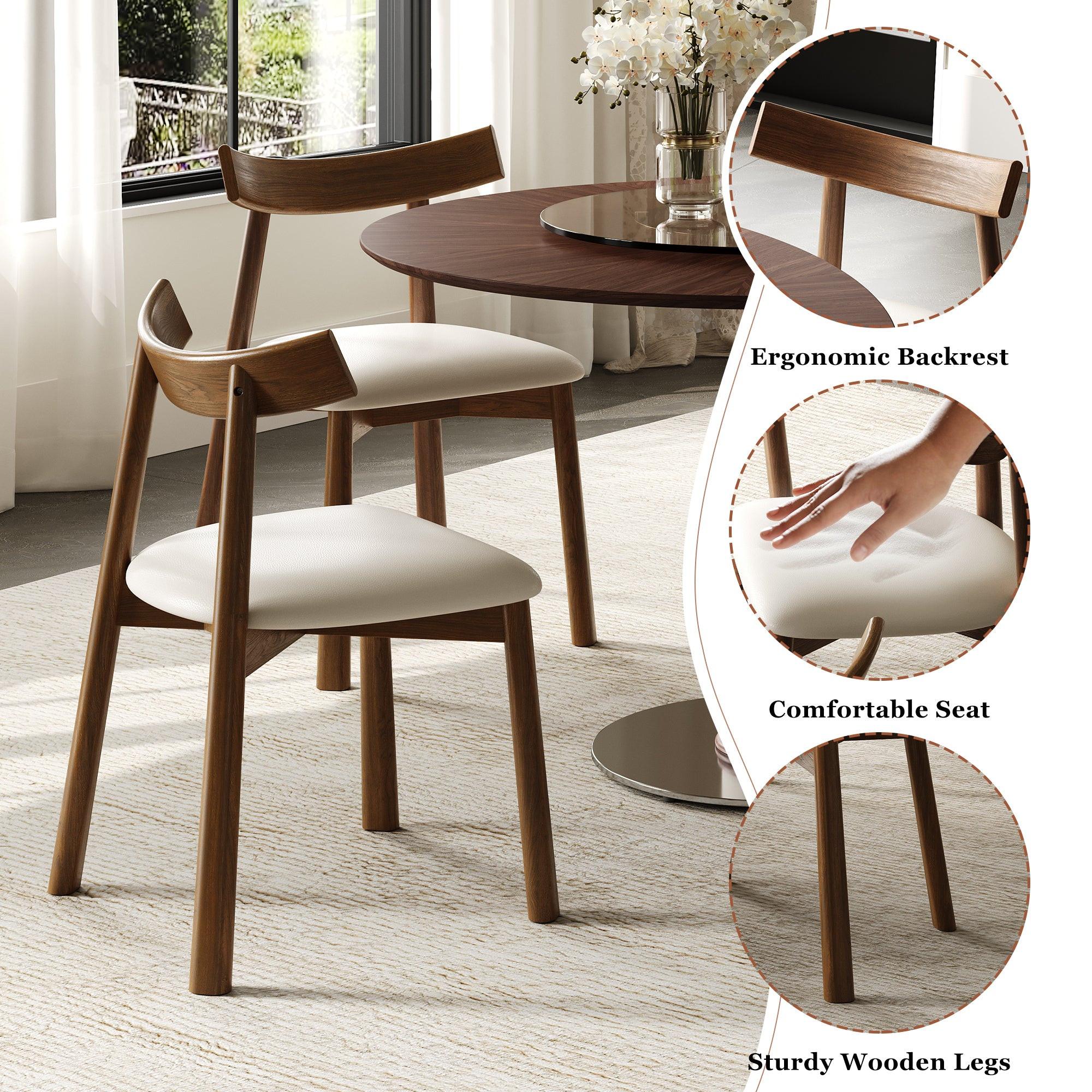 47 Inch Solid Wood Dining Table Set with 4 Chairs.