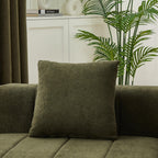 Modular Chenille Sectional Sofa with 2 Pillows.